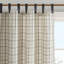 Plaid Faux Leather Tab Top Curtain Panel With Fleece Lining(Only 1 Pc Panel)-1670564662