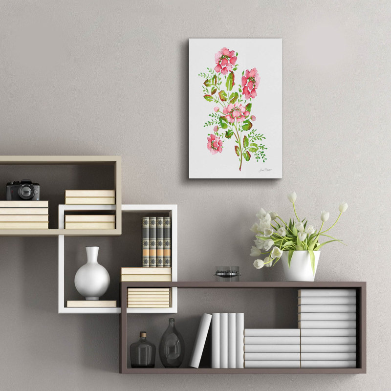 «Wild Rose Pink 2» par Jean Plout, art mural en verre acrylique, H 24 po x l 16 po x P 0,2 po