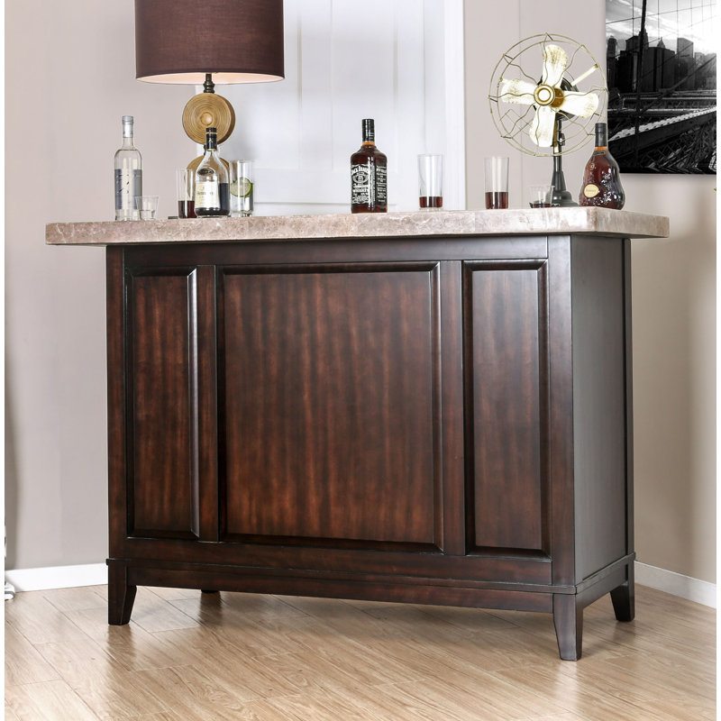 Plateau de bar avec rangement pour bouteilles de vin D'Amato