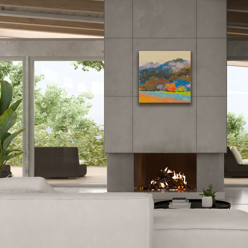 «Fox Farm Woods 3» par Mike Kelly, art mural sur toile, 12 po x 12 po, H 26 po x l 26 po x P 1,5 po