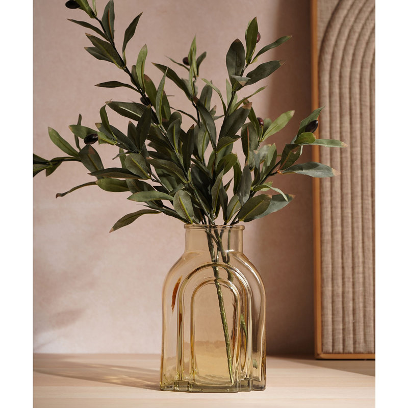 Glass Table Vase, Yellow
