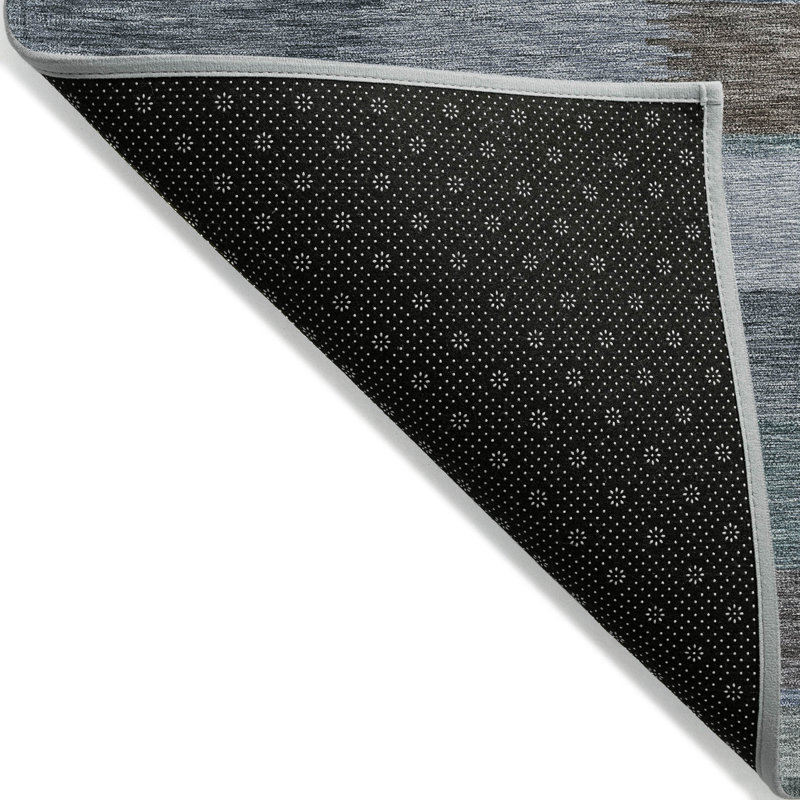 Solvia Blue Washable Indoor-Outdoor Rug - LOOMLAN, 8' x 8'