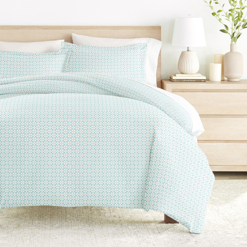 Duvet Cover Set Patterned Microfiber Ultra Soft Bedding in Starlight, King Duvet Cover + 2 Standard Shams