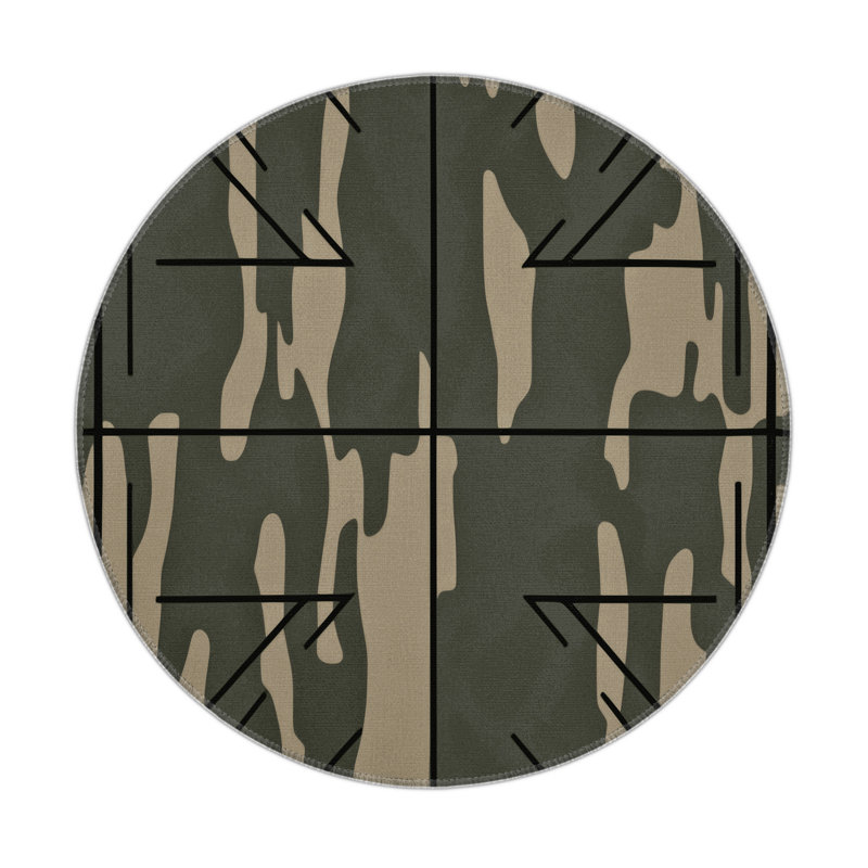 Spire Angles Indoor And Outdoor Area Rug, Round 5'