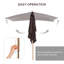 200cm X 295cm Rectangular Market Parasol-15530040