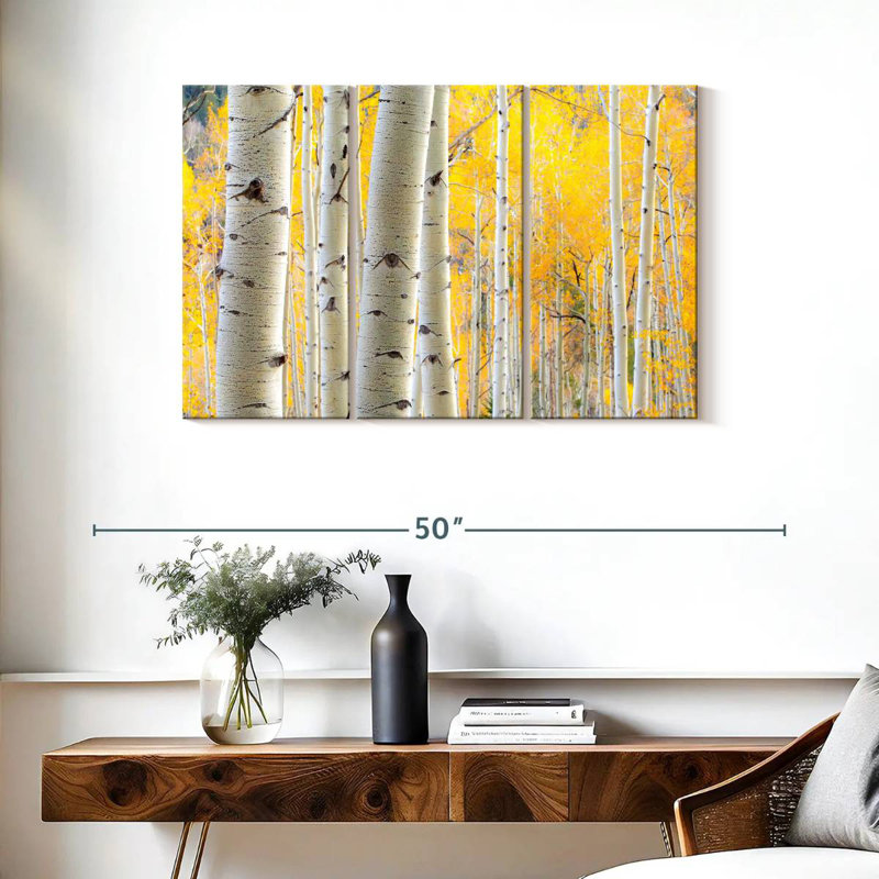 Alvord White Birch Tree Trunks, 24" H x 38" W