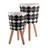 10/12" Diamond Planter W/ Wood Legs, Black