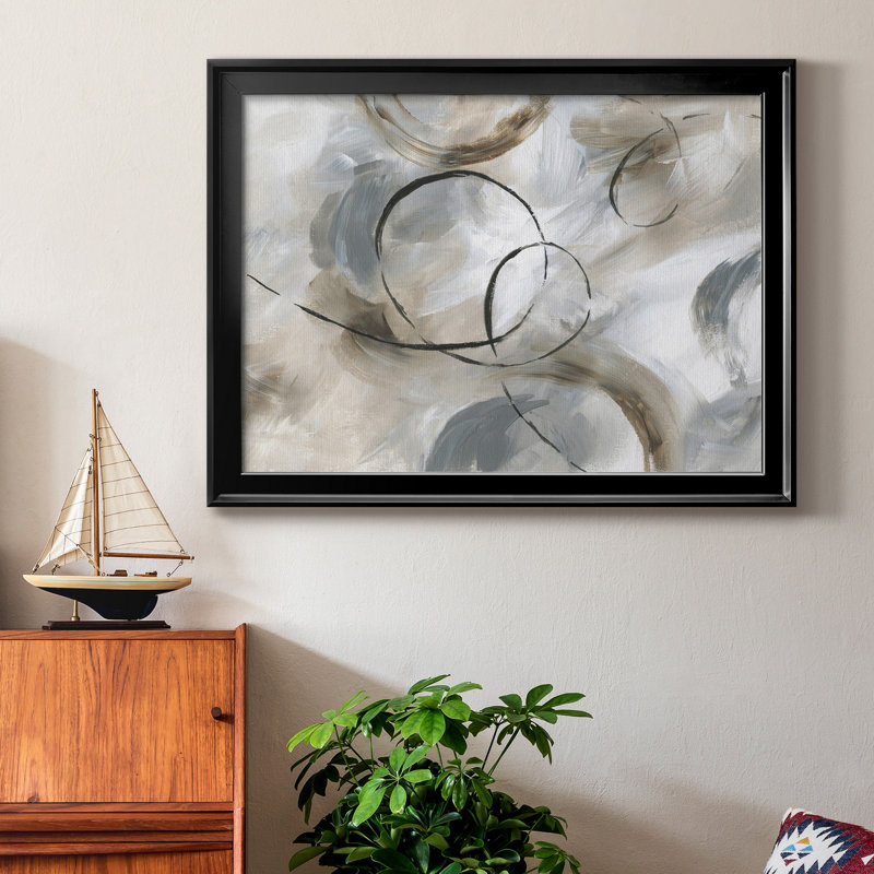Allegro - Peinture sur toile encadrée, Noir, H 22,5 po x l 30,5 po x P 1,5 po