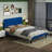 Full Platform Bed Frame with Velvet Upholstered Headboard and Wooden Slats Support, Mattress Foundation/No Box Spring Needed-950660877-950660876