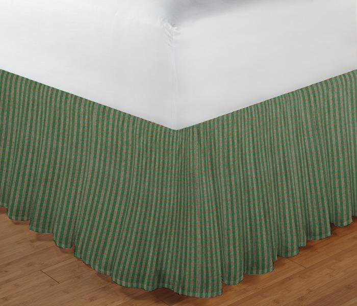 Patch Magic Green Hunter and Tan Checks / Dust Ruffle 18