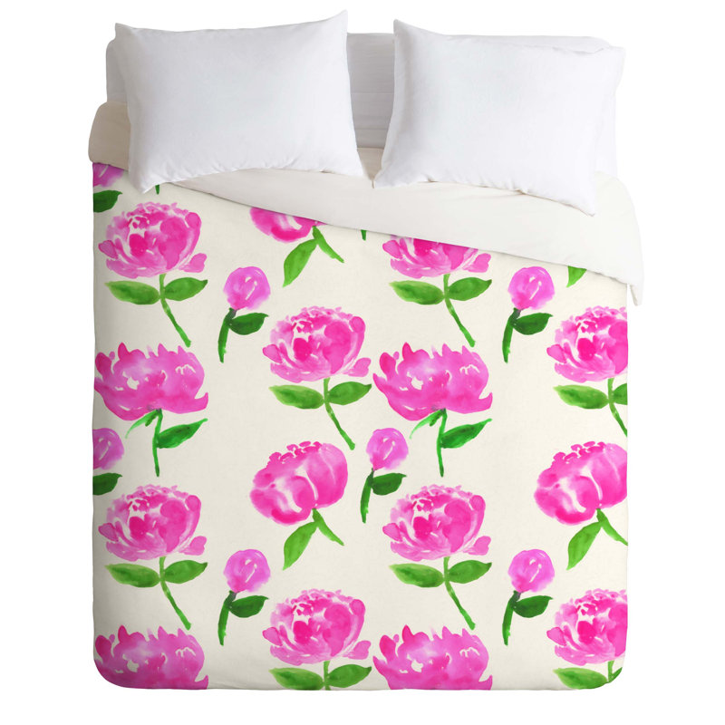 Housse de couette Pe pivoines en fleurs, Housse de couette pour très grand lit