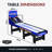  Hathaway Hot Shot 8 Ft Arcade Roll and Score Game Table for Home Family Game Room - With LED Scoring, Foldable Design, Automatic Ball Return & Scratch-Resistant Playfield - Blue Finish