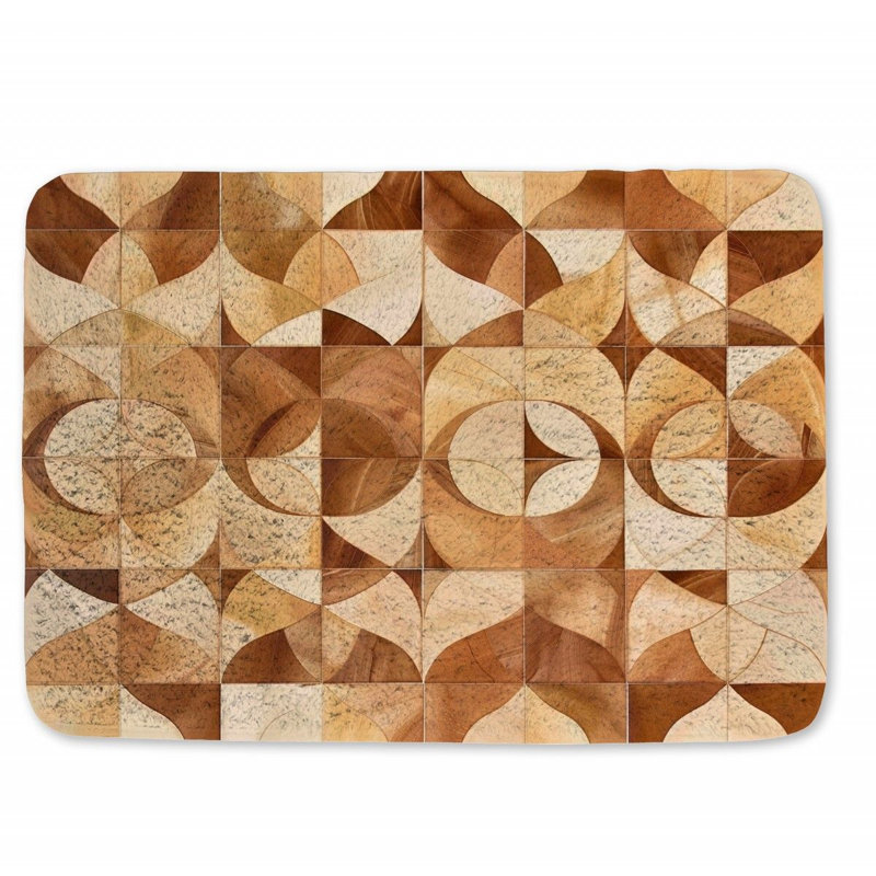 Chrystine Microfiber / Microsuede Non-Slip Bath Mat, 17" W x 24" L