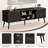  60 Inch Tv Stand For Tvs Up To 65", Mid-century Modern Tv Stand With 2 Storage Cabinets And Open Shelf For Living Room-1168829748