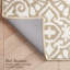 Feya Machine Woven Synthetic Damask Aera Rug in Green/White-51184566-37698430