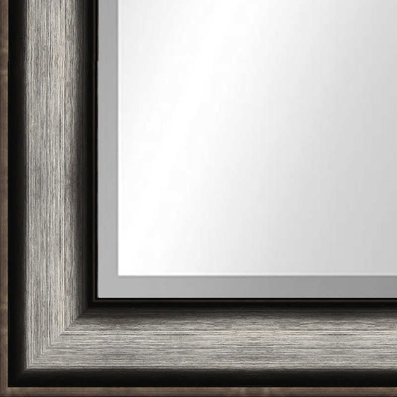 Metropolis Flat Mirror, 46" x 36", Pewter