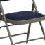 Curved Triple Braced & Double Hinged Upholstered Metal Folding Chair-812580639