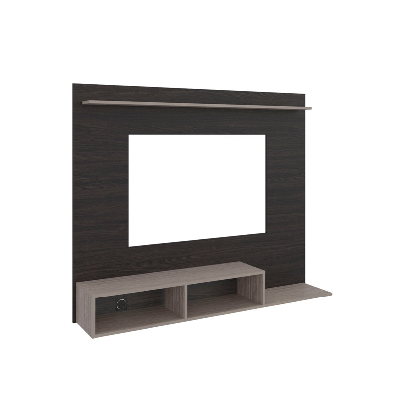 Meuble audio-vidéo moderne avec rangement pour jeux vidéo et wengé, Grey