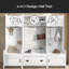 Portemanteau Hall Tree Tree avec banc de rangement et tiroirs pour vestibule, salon, design 4 en 1-88101794