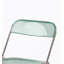 Chaise fantôme pliante transparente avec structure chromée, empilable et peu encombrante pour la vie moderne.