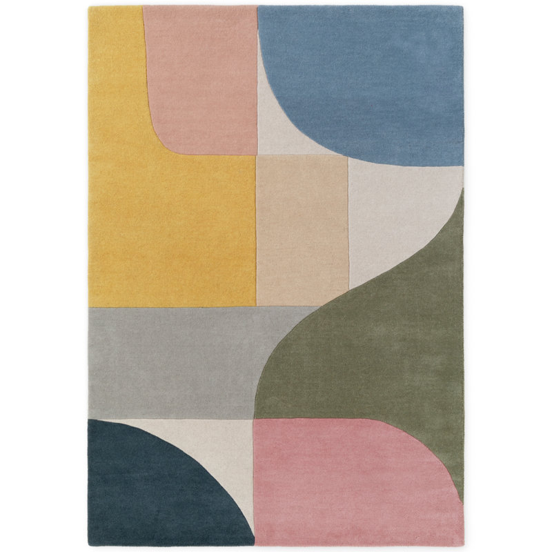 Deveshi Geometric Wool Hand Tufted Area Rug, Rectangle 160 x 230 cm