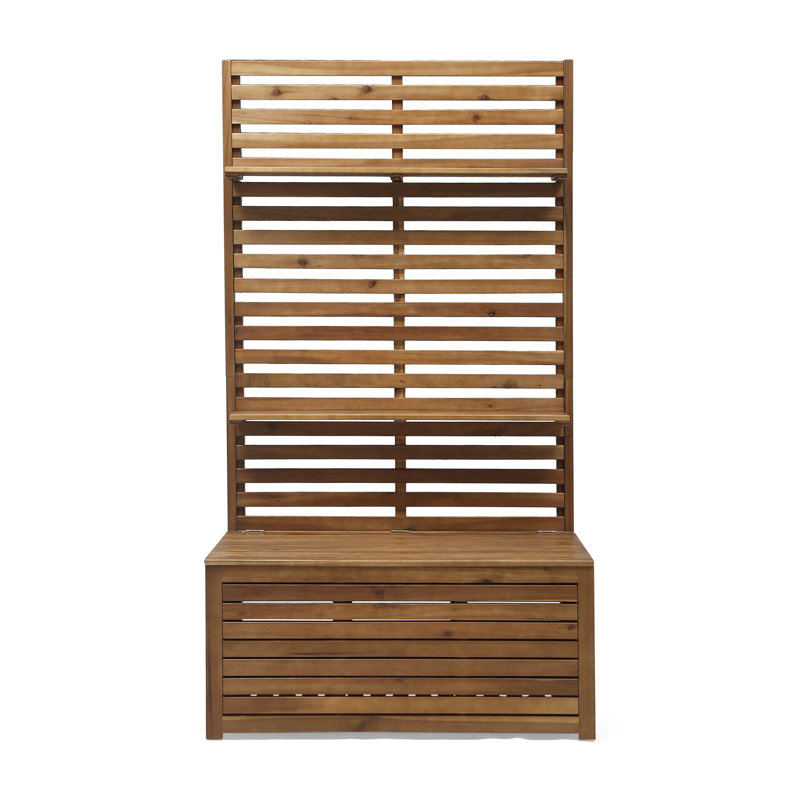 Élégant banc en bois avec support de rangement - entrée 68,38 po de haut x 37,91 po de large 17,56 po de profondeur organisez votre espace