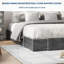 Structure de lit plateforme, support de lattes en bois, aucun sommier requis, assemblage facile et style moderne-1417225893-1417225890