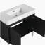 Meuble-lavabo indépendant de 36 pouces avec lavabo en résine et armoire de rangement à portes à fermeture en douceur