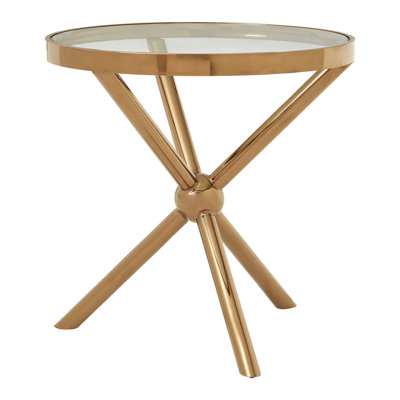 Nicolai Glass Top End Table