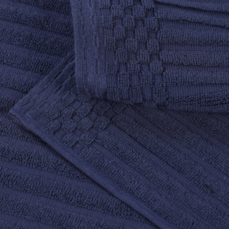 Ensemble de serviettes en coton Kleiman, Marine
