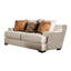 Causeuse Adow, 3 coussins décoratifs, 75 po, caramel sable
