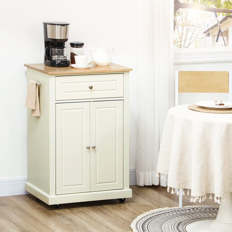 Chariot de cuisine de 24,75 po Camellon, Blanc