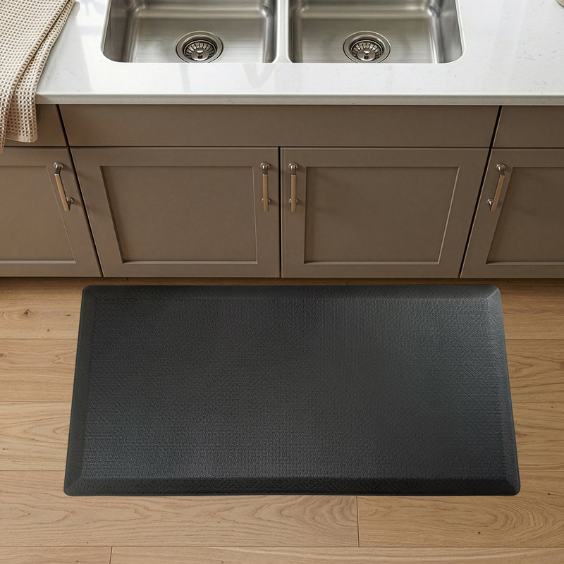 Tapis de cuisine antidérapant Allure Diamond, Noir