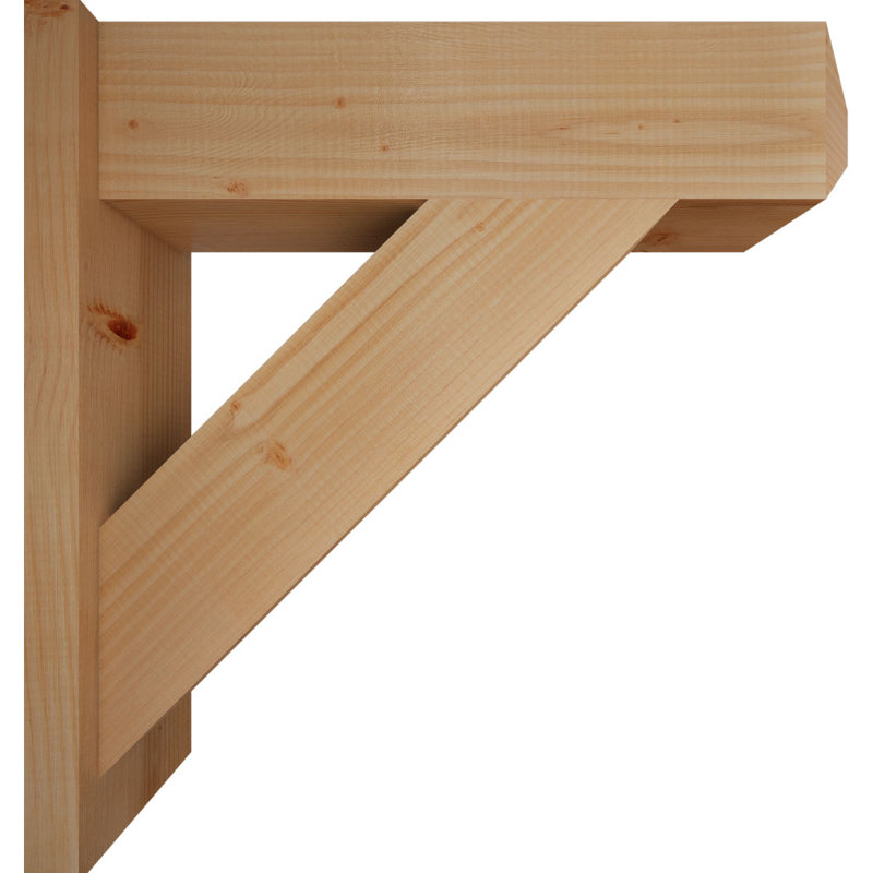 Artisan traditionnel en bois rustique, Sapin Douglas de 7 1/2 po (lisse), P 26 po x H 26 po