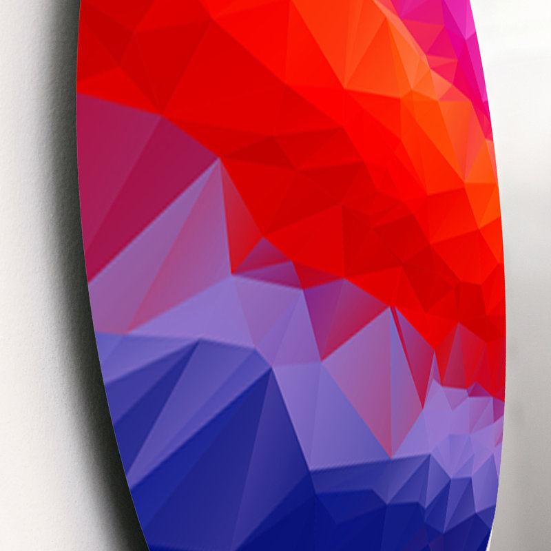 Multi Color Polygonal Pencils - Abstract Metal Wall Decor Set