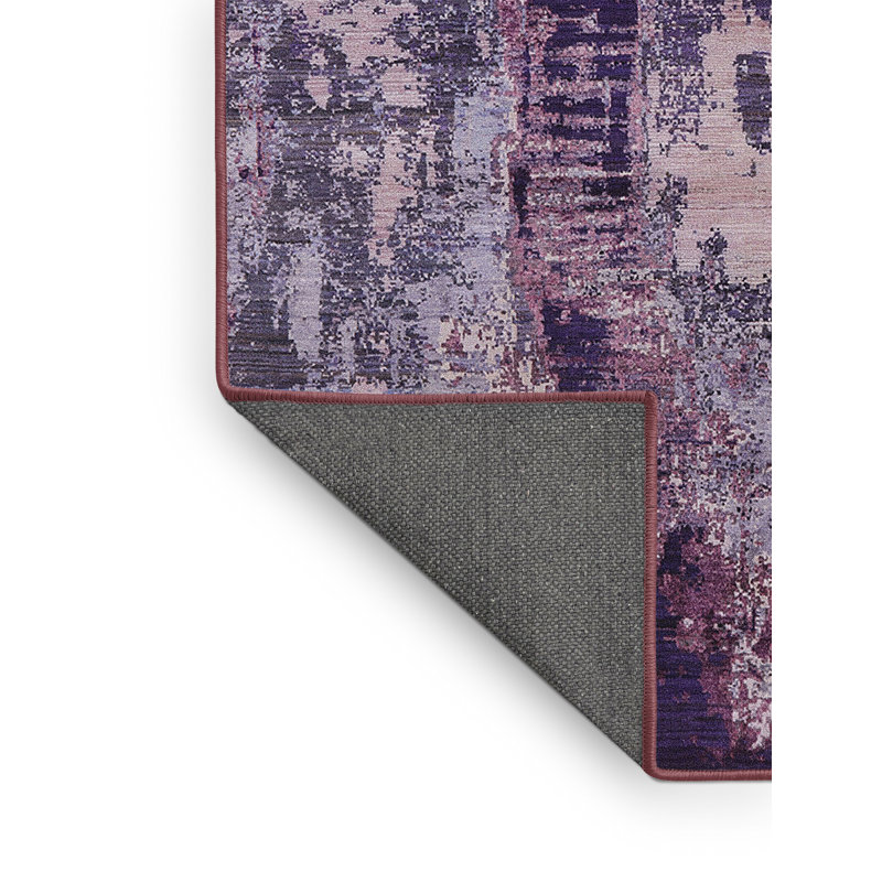 Tapis mauve à motif abstrait Brunswick, Rectangle 2 pi x 3 pi