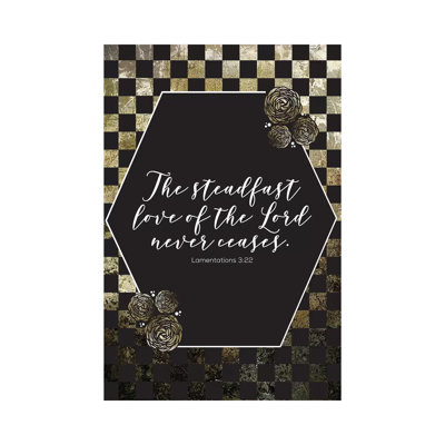 Gold Foil Scripture 3 by Melody Hogan - Wrapped Canvas Typography