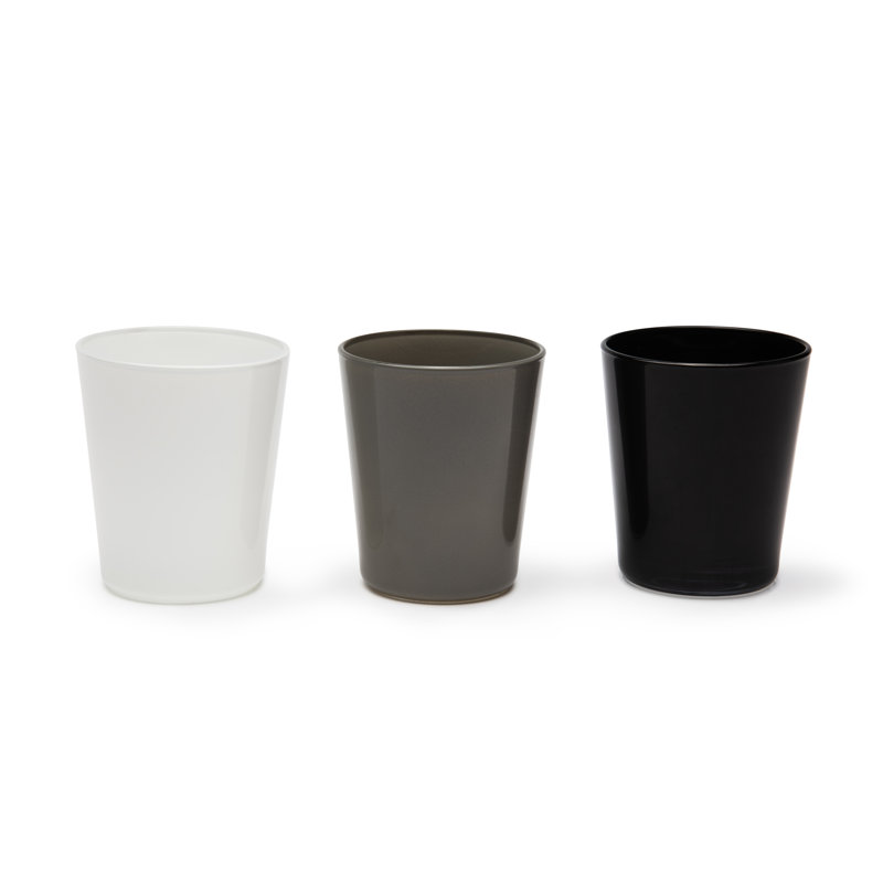 Portofino 300ml Drinking Glass Set, White/Black/Grey