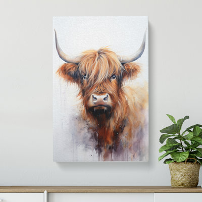 Highland Cow Tachisme - No Frame Print