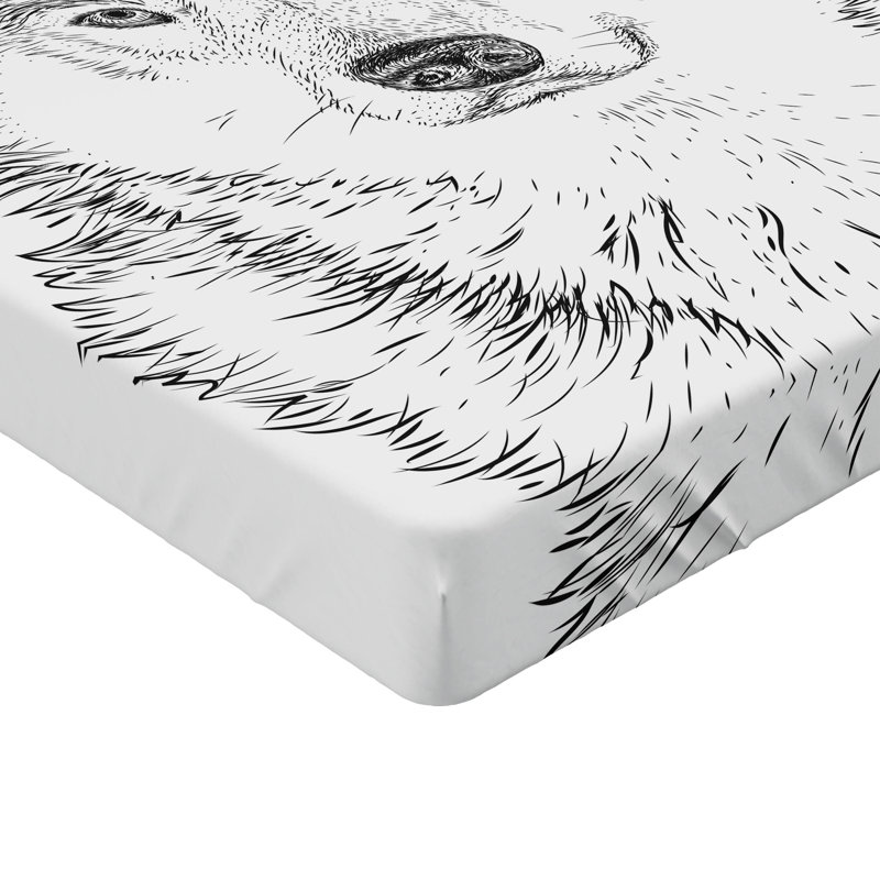 Drap-housse noir et blanc Ambesonne, Drap-housse de taille simple