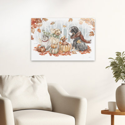 Autumn Dogs I - Animals Autumn Bernese Mountain Dog Brown Art