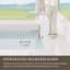 Meuble-lavabo flottant 60 po avec lavabo, meuble-lavabo mural avec lavabo à surface solide et deux tiroirs à fermeture en douceur, blanc brillant-131573098-131573099