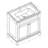 Croft 810mm Single Bathroom Vanity with Integrated Ceramic Basin-91885522