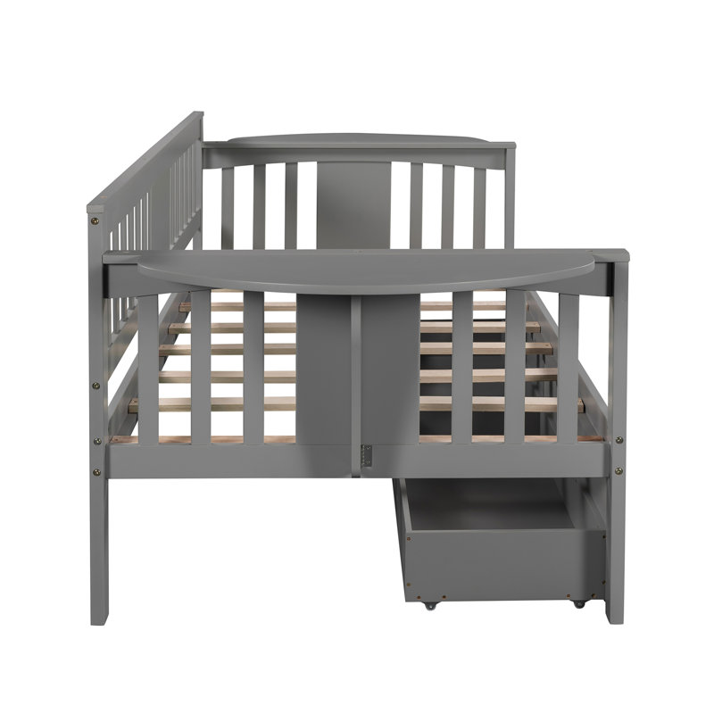 Rashann Daybed with Drawers, Gray, Twin