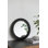 Miroir décoratif en polyrésine noire ronde