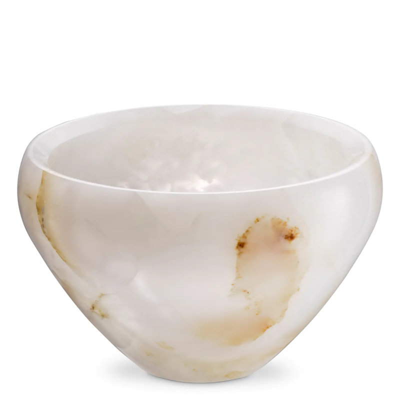 Met X Eichholtz Handmade Onyx Table Vase, 7.28" H x 10.63" W x 10.63" D