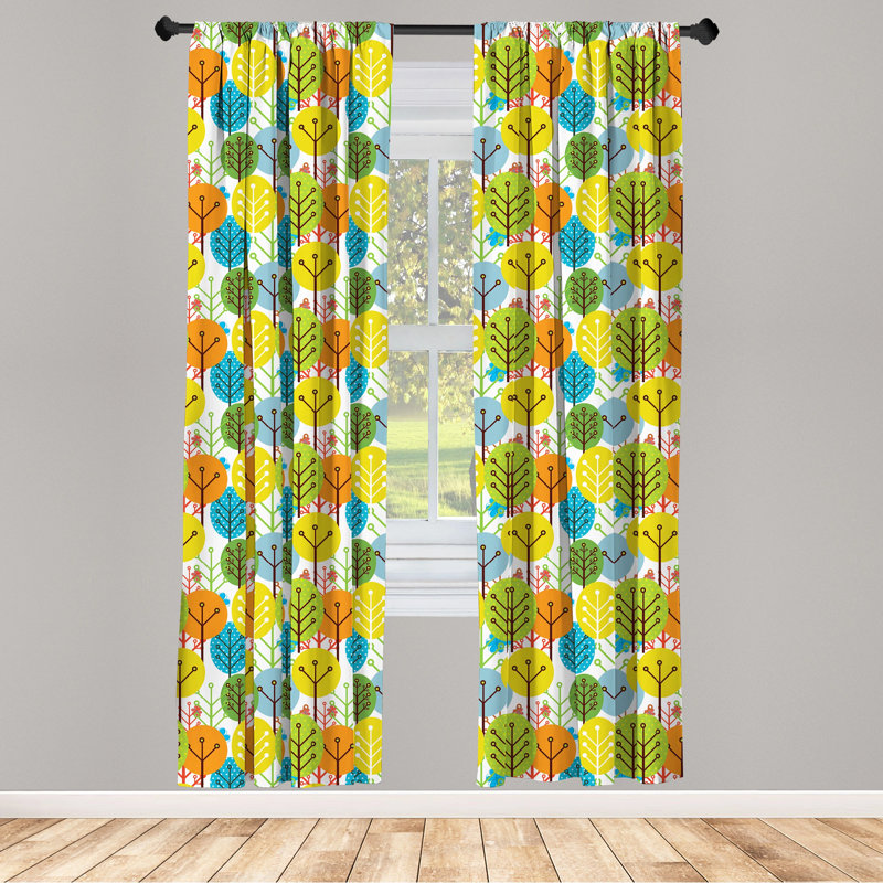 Semi-Sheer Rod Pocket Curtain Panels, 28" x 95"