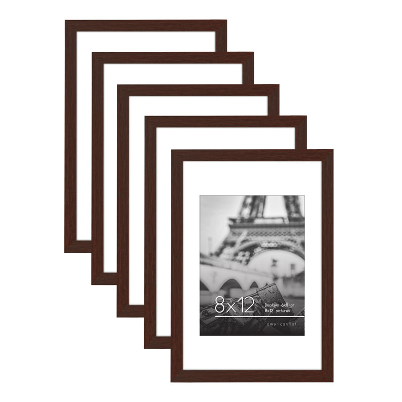 Cadres muraux avec passe-partout Gallery, Acajou, 8" x 12" with mat for 6" x 8"
