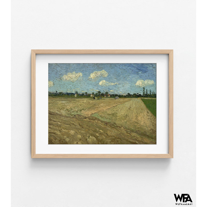 «Ploughed Fields» par Vincent Van Gogh, reproduction de sillon, peinture à l'huile de Van Gogh, reproduction de Vincent Van Gogh, reproduction de terrain d'Arles, encadré Van Gogh