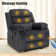 Soft Velvet Fabric Recliner Chair With Massage And Heat Functions Set Of 2